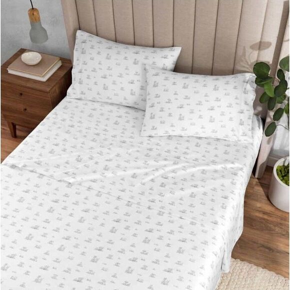 Welhome Cotton Rich Sateen 320TC Classic Mushroom 4pc Sheet Set - Picture 6 of 11